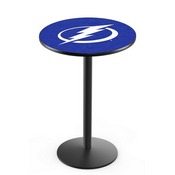 L214 Tampa Bay Lightning Pub Table with Black Wrinkle Finish by Holland Bar Stool Co., AGS-L214B3630TBLght