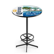 L216 Corona (FYB-Front) Pub Table with Black Wrinkle Finish by Holland Bar Stool Co.