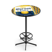 L216 Corona (Lbl) Pub Table with Black Wrinkle Finish by Holland Bar Stool Co.