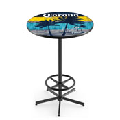 L216 Corona (Sunset) Pub Table with Black Wrinkle Finish by Holland Bar Stool Co.
