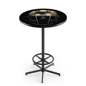L216 Notre Dame - Guinness (Helmet) Pub Table with Black Wrinkle Finish by Holland Bar Stool Co., AGS-L216B4230ND-Guin-Hlm