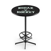 L216 University of North Dakota (Hockey) Pub Table with Black Wrinkle Finish by Holland Bar Stool Co., AGS-L216B4230NorDakHky