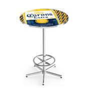L216 Corona (Lbl) Pub Table with Chrome Finish by Holland Bar Stool Co.