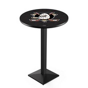 L217 Anaheim Ducks Pub Table with Black Wrinkle Finish by Holland Bar Stool Co., AGS-L217B3630AnaDks