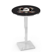 L217 Anaheim Ducks Pub Table with Chrome Finish by Holland Bar Stool Co., AGS-L217C3636AnaDks