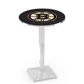 L217 Boston Bruins Pub Table with Chrome Finish by Holland Bar Stool Co., AGS-L217C3636BosBru