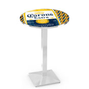 L217 Corona (Lbl) Pub Table with Chrome Finish by Holland Bar Stool Co.