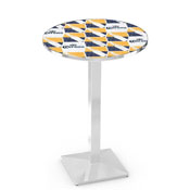 L217 Corona (Ptrn) Pub Table with Chrome Finish by Holland Bar Stool Co.
