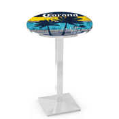 L217 Corona (Sunset) Pub Table with Chrome Finish by Holland Bar Stool Co.