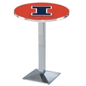 L217 - Illinois Pub Table by Holland Bar Stool Co., L217BIlliniU