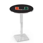 L217 - Chrome Miami (FL) Pub Table by Holland Bar Stool Co., AGS-L217C3630Mia-FL