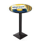 L217 Corona (Lbl) Pub Table with Black Wrinkle Finish by Holland Bar Stool Co.