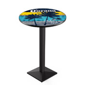 L217 Corona (Sunset) Pub Table with Black Wrinkle Finish by Holland Bar Stool Co.