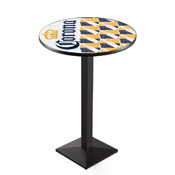 L217 Corona (WtBtlPtrn) Pub Table with Black Wrinkle Finish by Holland Bar Stool Co.