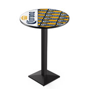 L217 Corona (YwBtlPtrn) Pub Table with Black Wrinkle Finish by Holland Bar Stool Co.