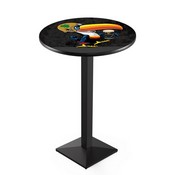 L217 Notre Dame - Guinness (Toucan) Pub Table with Black Wrinkle Finish by Holland Bar Stool Co., AGS-L217B3630ND-Guin-Tcn