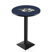 L217 Nashville Predators Pub Table with Black Wrinkle Finish by Holland Bar Stool Co., AGS-L217B3630NshPre