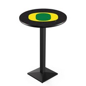 L217 University of Oregon Pub Table with Black Wrinkle Finish by Holland Bar Stool Company, AGS-L217B3630OregUn