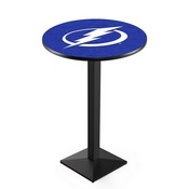 L217 Tampa Bay Lightning Pub Table with Black Wrinkle Finish by Holland Bar Stool Co., AGS-L217B3630TBLght