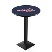 L217 Washington Capitals Pub Table with Black Wrinkle Finish by Holland Bar Stool Co., AGS-L217B3630WshCap