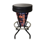 Lighted Auburn Swivel Bar Stool By Holland Bar Stool Co., L500030AuburnBlkVinyl