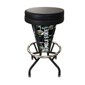 Lighted Bemidji State Swivel Bar Stool By Holland Bar Stool Co., L500030BmijStBlkVinyl