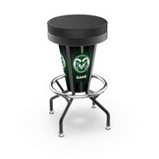 Lighted Colorado State Swivel Bar Stool By Holland Bar Stool Co., L500030ColoStBlkVinyl