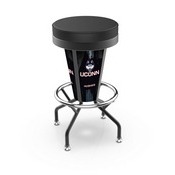 Lighted Connecticut Swivel Bar Stool By Holland Bar Stool Co., L500030ConnUnBlkVinyl