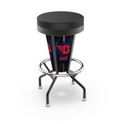 Lighted University Of Dayton Swivel Bar Stool By Holland Bar Stool Co., L500030DytnUnBlkVinyl