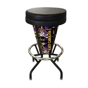 Lighted East Carolina Swivel Bar Stool By Holland Bar Stool Co., L500030EcarolBlkVinyl
