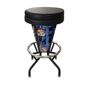 Lighted Grand Valley State Swivel Bar Stool By Holland Bar Stool Co., L500030GVStUnBlkVinyl