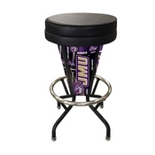 Lighted James Madison Swivel Bar Stool By Holland Bar Stool Co., L500030JmsMadBlkVinyl