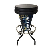Lighted Kent State Swivel Bar Stool By Holland Bar Stool Co., L500030KentStBlkVinyl