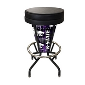 Lighted Kansas State Swivel Bar Stool By Holland Bar Stool Co., L500030KnsasSBlkVinyl