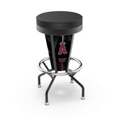 L5000 Los Angeles Angels 30" Lighted Bar Stool with Black Wrinkle Finish by Holland Bar Stool Co., L500030MLBLAABlkVinyl