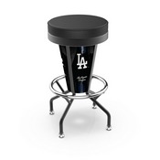 L5000 Los Angeles Dodgers 30" Lighted Bar Stool with Black Wrinkle Finish by Holland Bar Stool Co., L500030MLBLADBlkVinyl