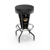 Lighted Missouri Swivel Bar Stool By Holland Bar Stool Co., L500030MizzouBlkVinyl