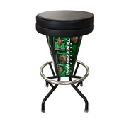 Lighted Marshall Swivel Bar Stool By Holland Bar Stool Co., L500030MrshllBlkVinyl