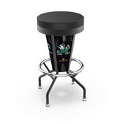 Lighted Notre Dame Swivel Bar Stool By Holland Bar Stool Co., L500030NotreDBlkVinyl