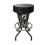 Lighted Pow/Mia Swivel Bar Stool By Holland Bar Stool Co., L500030POWMIABlkVinyl