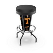 Lighted Tennessee Swivel Bar Stool By Holland Bar Stool Co., L500030TennesBlkVinyl