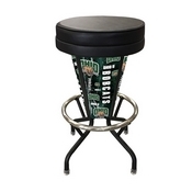 Lighted Ohio University Swivel Bar Stool By Holland Bar Stool Co., L500030UnivOHBlkVinyl