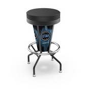 Lighted Utah Hockey Club Swivel Bar Stool By Holland Bar Stool Co., L500030UtahHCBlkVinyl