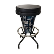 Lighted Utah State Swivel Bar Stool By Holland Bar Stool Co., L500030UtahStBlkVinyl