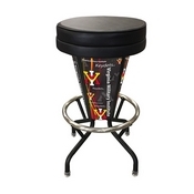 Lighted Virginia Military Institute Swivel Bar Stool By Holland Bar Stool Co., L500030VAMilIBlkVinyl