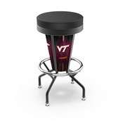 Lighted Virginia Tech Swivel Bar Stool By Holland Bar Stool Co., L500030VATechBlkVinyl