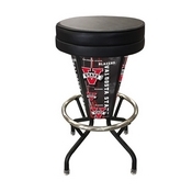 Lighted Valdosta State Swivel Bar Stool By Holland Bar Stool Co., L500030ValdStBlkVinyl