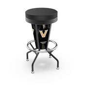 Lighted Vanderbilt Swivel Bar Stool By Holland Bar Stool Co., L500030VanderBlkVinyl