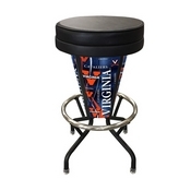 Lighted Virginia Swivel Bar Stool By Holland Bar Stool Co., L500030VrgniaBlkVinyl