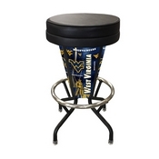 Lighted West Virginia Swivel Bar Stool By Holland Bar Stool Co., L500030WestVABlkVinyl